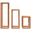 vidaXL Plant Stands 3 pcs Wax Brown Solid Wood Pine