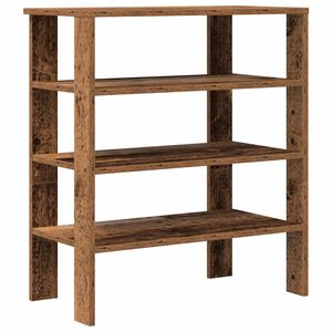 vidaXL Shoe Rack Old Wood 61x32x70 cm Engineered Wood