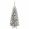 vidaXL Artificial Christmas Tree with 150 LEDs with Stand White 120 cm