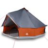 vidaXL Family Tent Tipi 10-Person Grey and Orange Waterproof