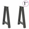 vidaXL Dining Table Legs A-Shaped 2 pcs Anthracite&nbsp;50x(72-73) cm Steel