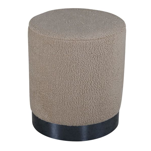 Venture Home Pouffe Benji 35x35x42.5 cm Teddy Beige and Black