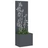 vidaXL Garden Privacy Screen Floral Anthracite 50 x 32 x 150 cm
