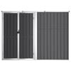 vidaXL Garden Tool Shed Anthracite 225x89x161 cm Galvanised Steel