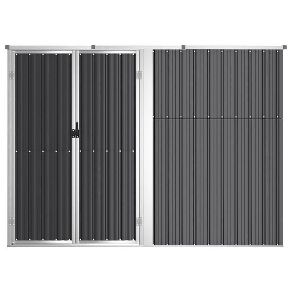 vidaXL Garden Tool Shed Anthracite 225x89x161 cm Galvanised Steel