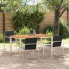 vidaXL Garden Dining Set 5 pcs Brown Solid Teak Wood