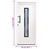 vidaXL Front Door White 98x208 cm PVC