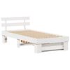 vidaXL Bed Frame with Headboard White 75 x 190 cm Solid Pine Wood