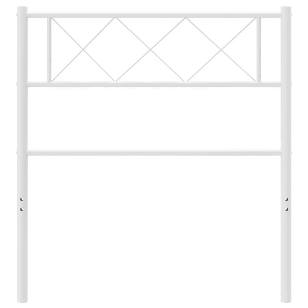 vidaXL Metal Headboard White 75 cm