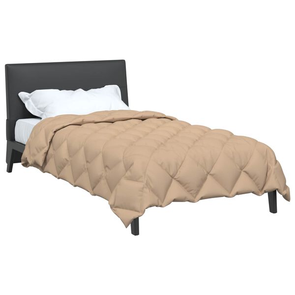 vidaXL Winter Duvet Taupe 155 x 220 cm Microfiber