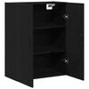 vidaXL Wall-mounted Cabinet Wall-mounted Black Oak 69.5 x 34 x 90 cm