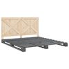 vidaXL Bed Frame without Mattress Grey 200x200 cm Solid Wood Pine