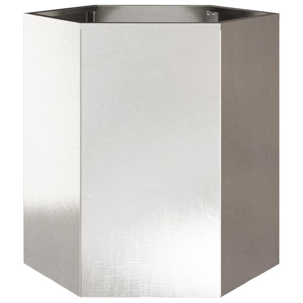 vidaXL Garden Planter Hexagon 46x40x45 cm Stainless Steel