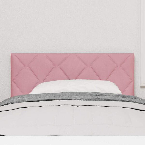vidaXL Headboard Height Adjustable with Headboard Pink 90 cm Velvet
