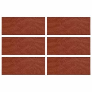 vidaXL Stepping Stone 6 pcs Red 60.5 x 25 x 2 cm Rubber