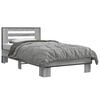 vidaXL Bed Frame with Headboard Grey Sonoma 80 x 200 cm