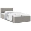 vidaXL Hydraulic Storage Bed Frame without Mattress Light Grey 100x200cm