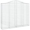 vidaXL Arched Gabion Basket 200x30x160/180 cm Galvanised Iron