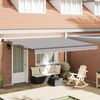vidaXL Retractable Awning Manual Light Grey 400 x 300 cm