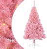 vidaXL Artificial Pre-lit Christmas Tree with 150 LEDs Pink 120 cm PVC