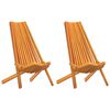 vidaXL Chair 2 pcs Brown Solid Acacia Wood