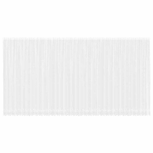 vidaXL Lace Curtain with Curtains Floral White 280 x 900 cm Polyester