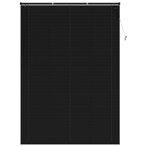 vidaXL Venetian Blind Manual Adjustable Black 213 x 150 cm PVC