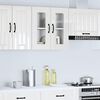vidaXL Kitchen Wall Cabinet with Glass Door Kalmar High Gloss White Engineered Wood
