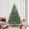 vidaXL Artificial Christmas Tree with 300 LEDs Green 210 cm PE and PVC