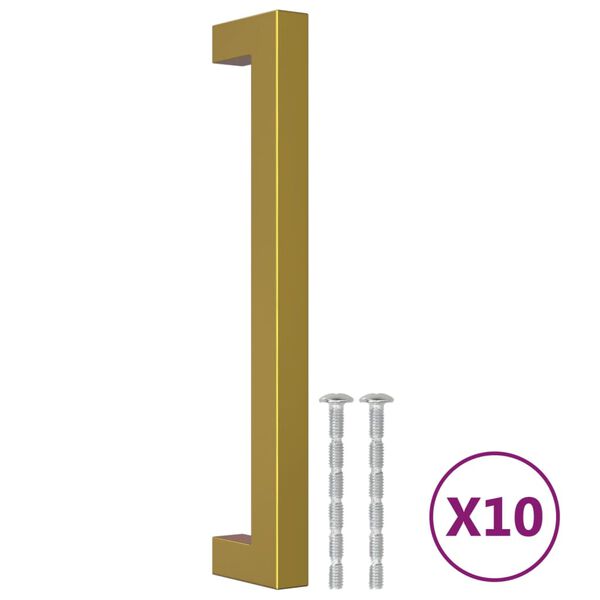 vidaXL Cabinet Handles 10 pcs Gold 160 mm Stainless Steel