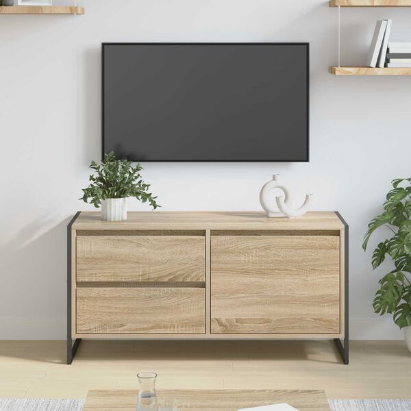 vidaXL TV Cabinet Sonoma 100 x 36 x 49.5 cm Engineered Wood