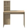 vidaXL Desk with Shelf Sonoma oak 102 x 50 x 124 cm Engineered wood