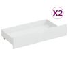 vidaXL Bed Frame without Mattress White Solid Wood Pine 180x200 cm Super King