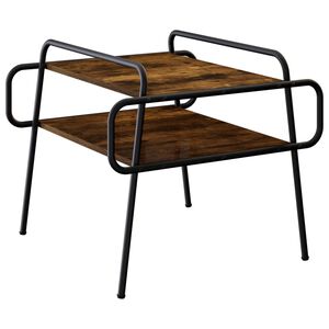vidaXL Coffee Table Smoked Oak 50 x 50 x 51 cm Engineered Wood