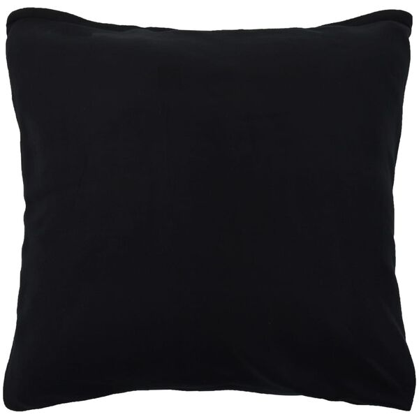 vidaXL 5 Piece Bedding Set Fleece Black 200x200/80x80 cm