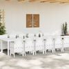 vidaXL Garden Dining Set 13 pcs White Polt rattan