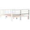 vidaXL Bed Frame with Headboard without Mattress White 140x200 cm