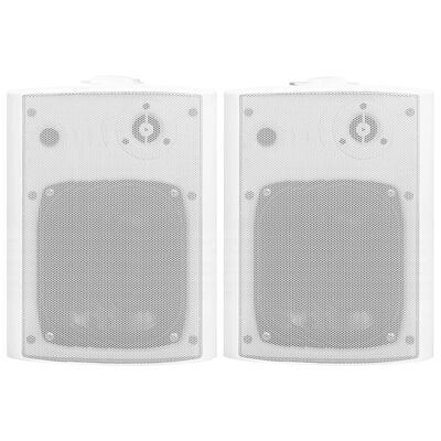 vidaXL Wall-mounted Stereo Speakers 2 pcs White Indoor Outdoor 120 W