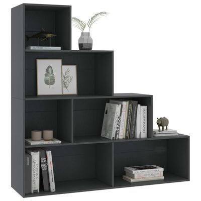 vidaXL Book Cabinet/Room Divider Grey 155x24x160 cm Engineered Wood
