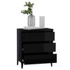 vidaXL Sideboard High Gloss Black 60x35x69 cm Engineered Wood