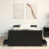 vidaXL Bed Frame with Headboard Black oak 90 x 190 cm Engineered wood