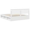 vidaXL Bed Frame with Headboard White 180 x 200 cm Solid Pine Wood