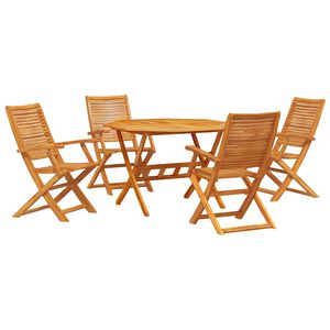 vidaXL Garden Dining Set 5 pcs Brown Solid Acacia Wood