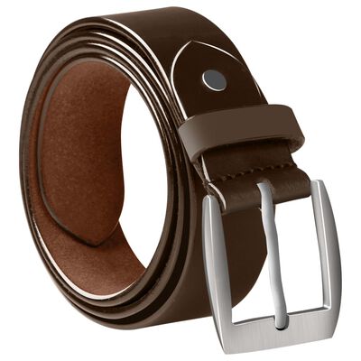 vidaXL Men's Business Belt Leather Brown 95 cm