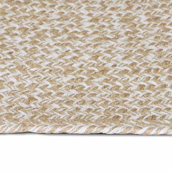 vidaXL Area Rugs Square Natural and White 300 x 300 cm Jute