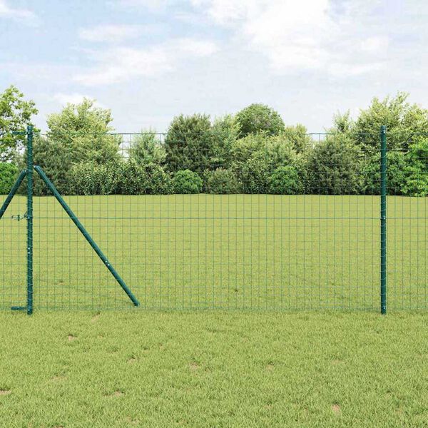 vidaXL Fence Posts 12 pcs Green Powder-coated steel