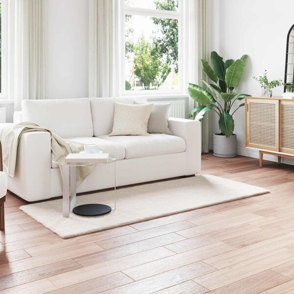 vidaXL Faux Rabbit Fur Rug Olite Cream 80 x 200 cm Polyester