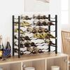 vidaXL Wine Rack for 36 Bottles Black Iron