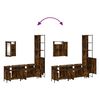 vidaXL 4 Piece Bathroom Furniture Set Smoked Oak Engineered Wood