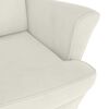 vidaXL Armchair Cream White Velvet